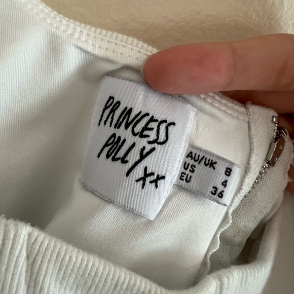 Princess Polly Kaeshia Rib Bustier, Size 4, White - Picture 5 of 6